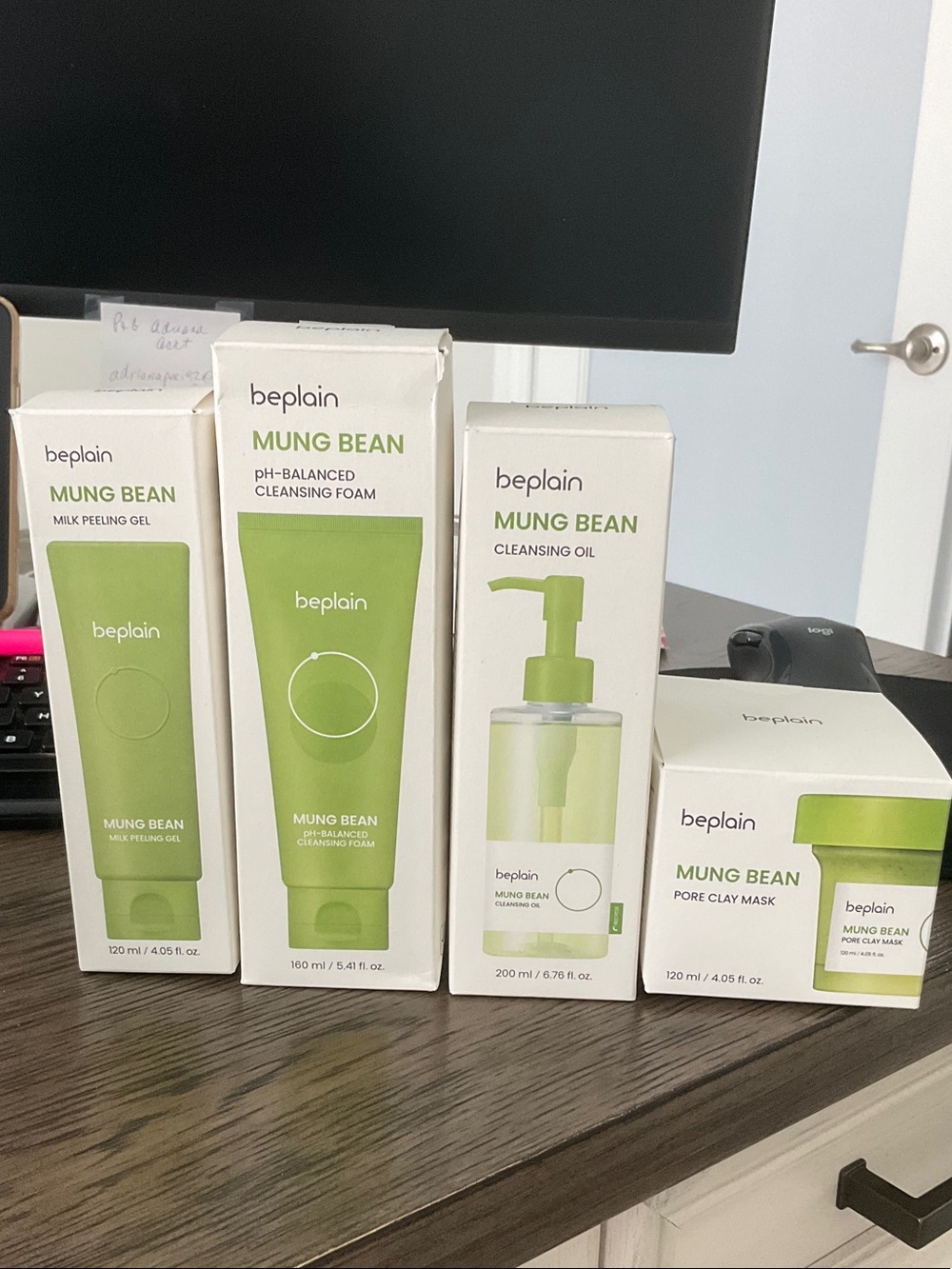 Beplain Mung Bean 4 piece Skincare Set NWT